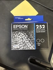 Epson 252 Black Ink Cartridge 2 cartridges per box exp 2/25