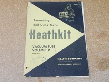 Heathkit V-7A Vacuum Tube Voltmeter User Manual + Schematics (original)