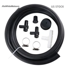 Engine Breather Hose Upgrade Kit with Resonator Cover for 6.6L 2004.5-2010 GM