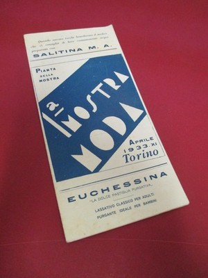 Leaflet - First Turin Fashion Exhibition 1933 ART DECO Advertising Bitter CORA