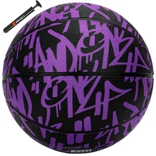 Fantom Graffiti 28.5" Rubber Basketball - Size 6 for Indoor/Outdoor Play