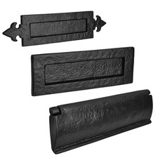 Oldhill Ironworks Cast Iron Black Decorative Letter Plates Cottage Antique Style