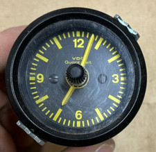 Porsche 924 944 Vdo Vintage Analog Yellow Dash Clock Gauge - 94464111500
