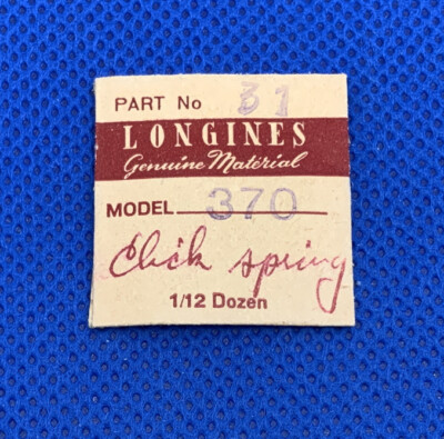 Longines 370 Part # 430 Click Spring. Sealed. New Old Stock. 20-40 R
