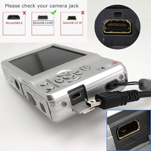 USB Data Sync Charger Cable Cord For Fujifilm Camera FinePix JX370 JX390 SL245 - Picture 4 of 7