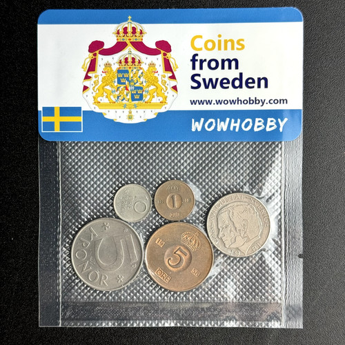 Swedish Coins 🇸🇪 5 Unique Random Coins from Sweden for Coin Collecting 🇸🇪