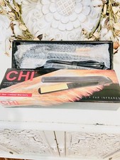CHI Original Ceramic Hair Straightening Flat Iron 1" Plates Black Professional