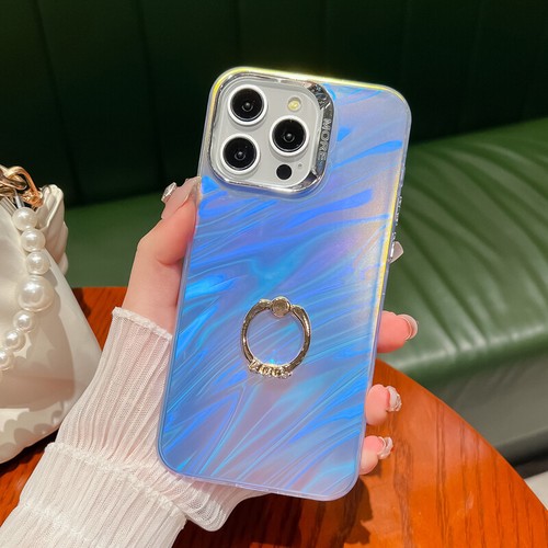 For iPhone 15 14 13 12 11 Pro Max Laser Case Cover Soft Matte Colorful Ring - Picture 13 of 18