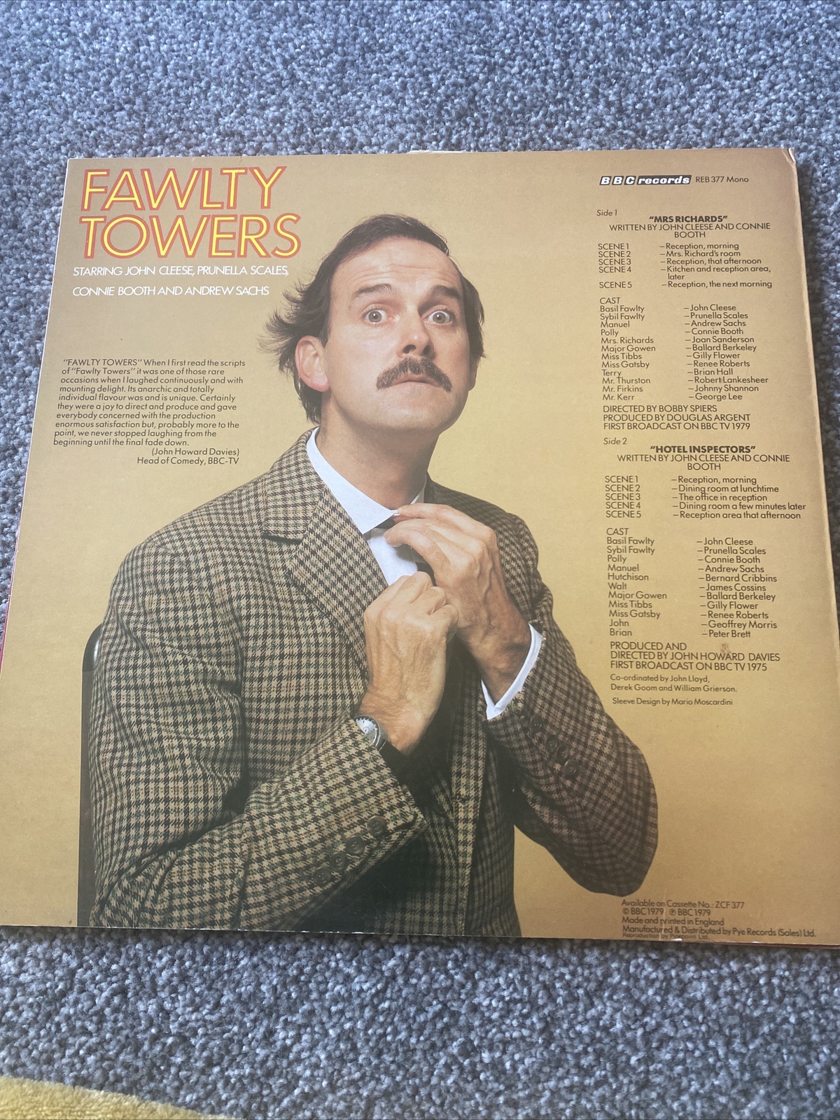 Fawlty Towers Vinyl LP Album.1979 BBC REB 377.Mrs Richards/Hotel