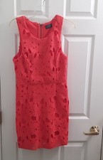 ASTR Coral Floral Lace Sleeveless Sheath Dress Woman's L