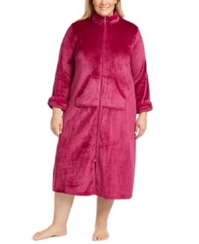 plus size zipper robe