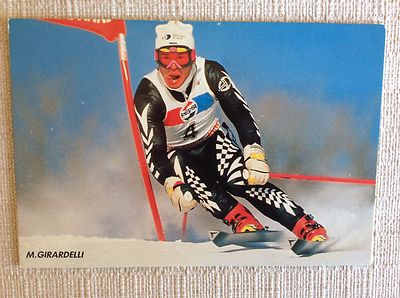 CARTOLINA SCI CAMPIONE MONDO MARC GIRARDELLI PUBBLICITARIA SERGIO TACCHINI  | eBay