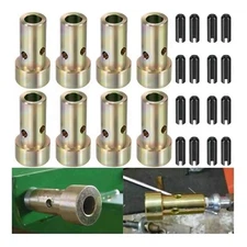 Universal 8-Pack Quick Hitch Bushings – CAT 1 / 3-Point Hitch with Roll Pins