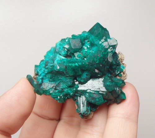 DIOPTASE --- BIG CRYSTALS !!! Republic CONGO - Pool Department - SANDA /pj889 - Picture 2 of 18