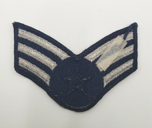 1980s Old Style USAF SENIOR AIRMAN Rank Insignia Air Force Patch NOS Large 4" - Picture 3 of 4