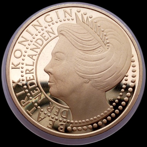 Netherlands 10 Florijn Beatrix 2010 Gold plated Medal 30 JARIG REGERINGSJUBILEUM - 第 1/2 張圖片