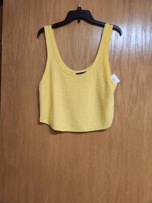 yellow knit crop top