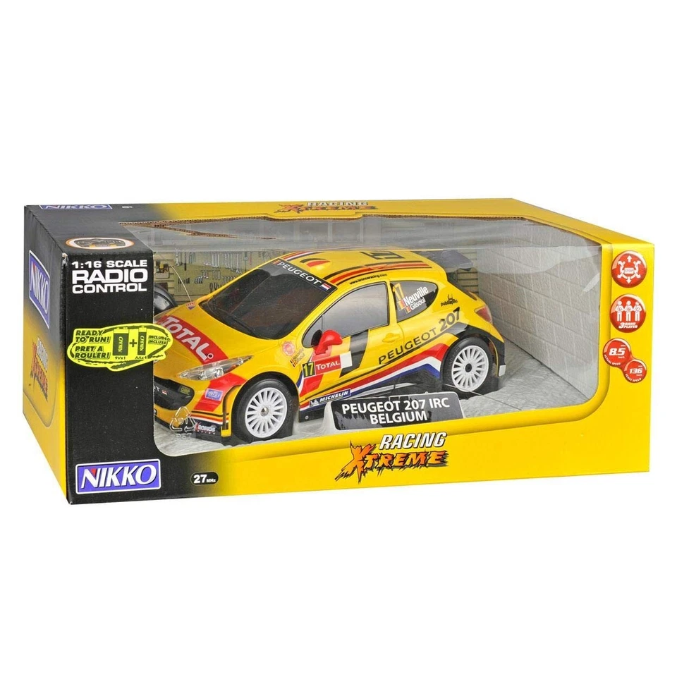 1/16 Nikko Télécommandée Radio Peugeot 207 S2000 Irc Belgium Neuville Gilsoul - Photo 1/1