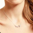 925 Sterling Silver Heart Love Anchor Pendant Necklace 18" Chain Valentine Sale