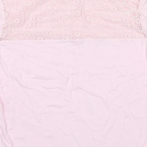 Austin Reed Pink Long Sleeve Women's Crochet Detail Top XS - Picture 11 of 12