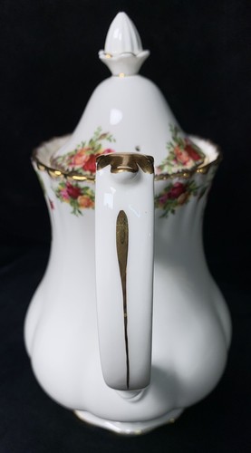 VTG 1962 Royal Albert Old Country Roses large 10" Coffee Tea Pot Lid England - Picture 4 of 15