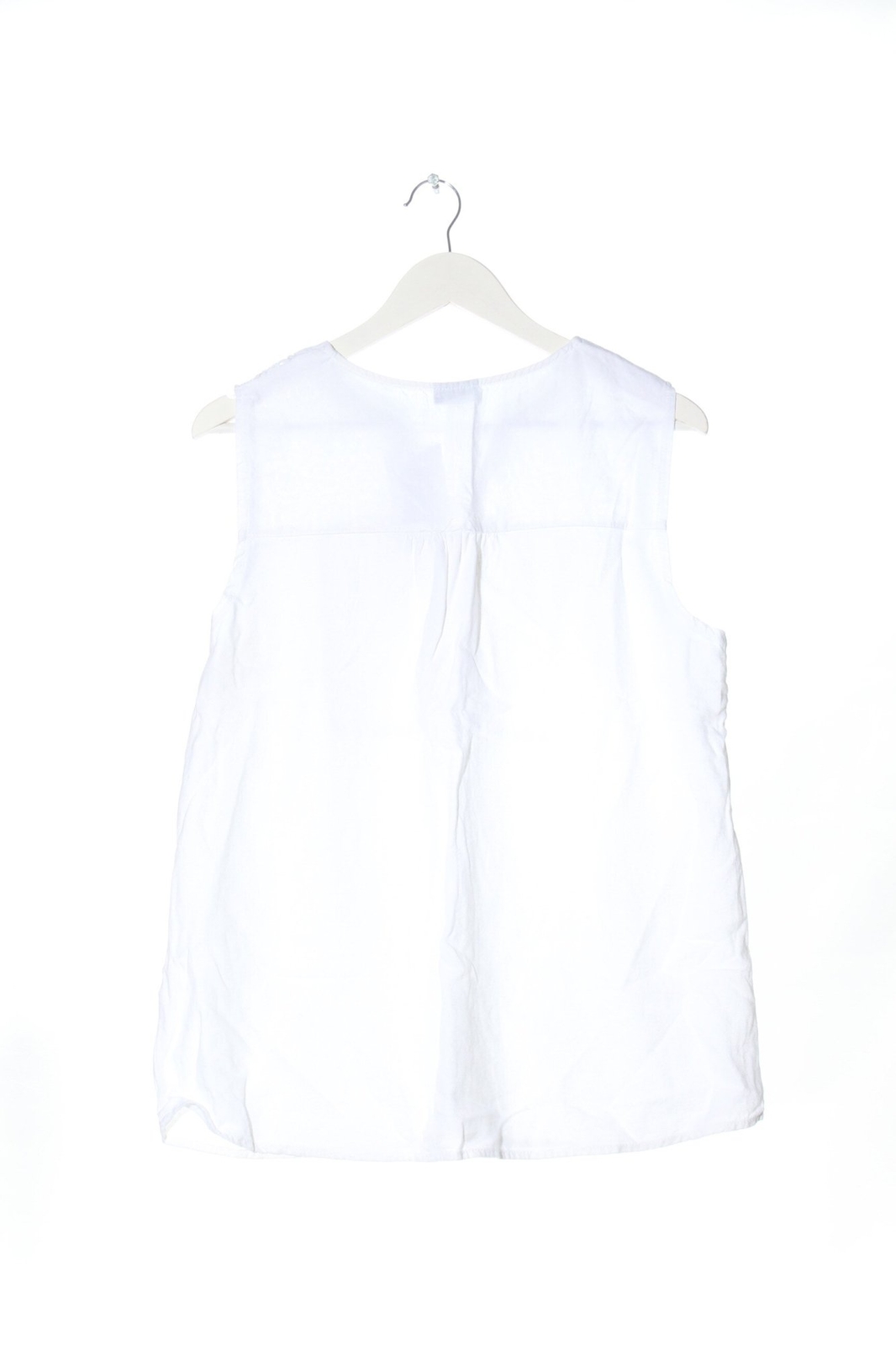 Blouse En Lin Tendenza Femme - Taille 44, Blanc-vert, Style Décontracté - Occasion Très Bon état