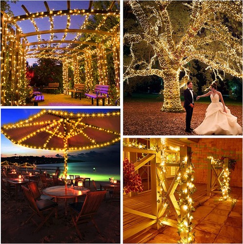 100-200 LED Christmas Lights Solar String Light Garden Outdoor Fairy Party Lamp - Picture 8 of 43