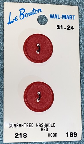 Le Bouton Buttons 3/4” 19mm Red #218 NOS - Picture 2 of 3