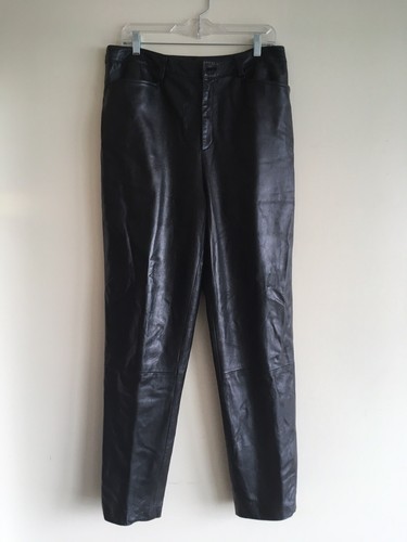 Genuine Leather Pants Ellen Tracy Size 