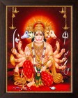  Panchmukhi Lord Hanuman Religious & Decor HD Picture Print  In Wooden Frame