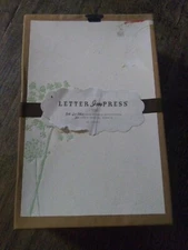 NEW 100ct Letter Impress Dandelion Green Cards 50 invites 50 responses 100 env.