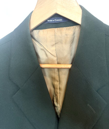 Chaps Ralph Lauren Mens Wool Sport Coat 44 L Gold Shield Button Masters Green - Picture 5 of 11