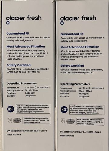 GLACIER FRESH XWF Replacement for GE XWF Refrigerator Water Filter Pack of 2 - Picture 3 of 6