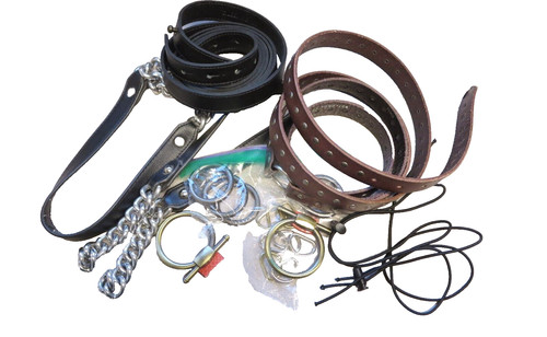 Mixed Lot of Leather and Metal Purse Making Materials Crafting Supplies