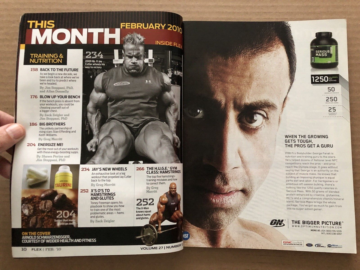 Vintage FLEX Magazine February 2010 Arnold Schwarzenegger | eBay
