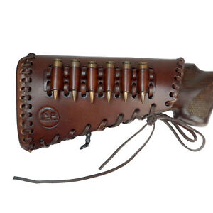 45-70.USA Leather Rifle Buttstock Cartridge Shell Holder For 30-30 30-06 308