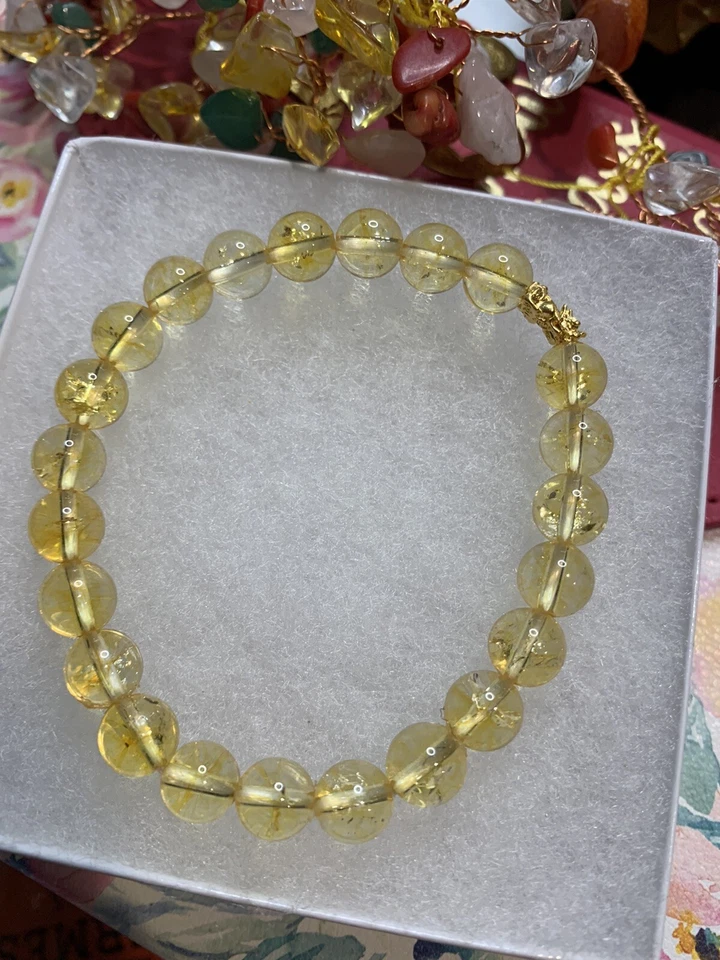 Natural 10MM 24K Real Gold Citrine Pixiu - Image 4 of 4
