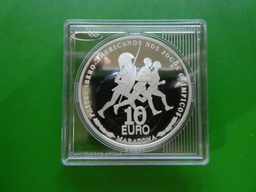 Portugal, 10 Euro, 2007, Olympiade Marathon, Silber, PP - Afbeelding 1 van 2