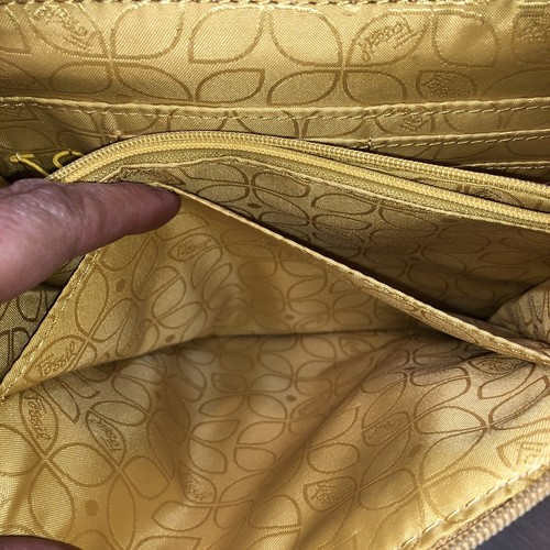 Fossil Leather Crossbody Organizer Bag Vintage 1954 -Golden Yellow ย - Picture 5 of 11