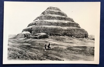 Sakkara The Step Pyramid Of King Zoser Postcard RPPC Unposted Real Picture Orig