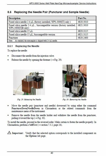  Dionex  UltiMate 3000 Nan/Cap Well Plate Microautosampler Service Instructions - Afbeelding 6 van 6