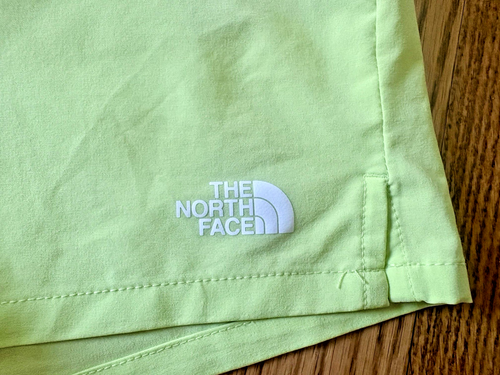 North Face Shorts Girls Size 12 Neon Green zip pocket elastic waist - Picture 2 of 12