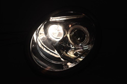 VW BEETLE 98-05 Chrome ANGEL EYE HEADLIGHTS - 1 PAIR NEW RHD - Picture 3 of 8