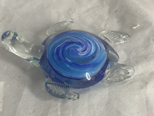 JUMBO Hand Blown Glass Murano Italy Turtle Blue Green Teal 9”HEAVY Price Per1 - Picture 12 of 19