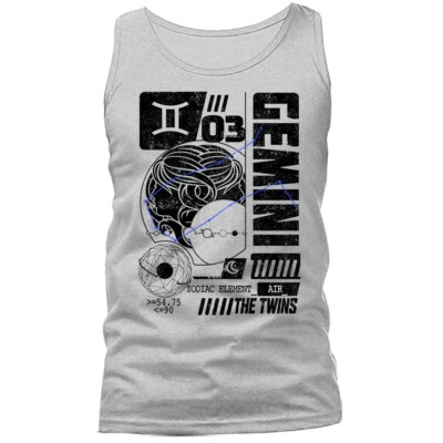 Gemini Zodiac Sign Horoscope Astrological Graphic Tank Top
