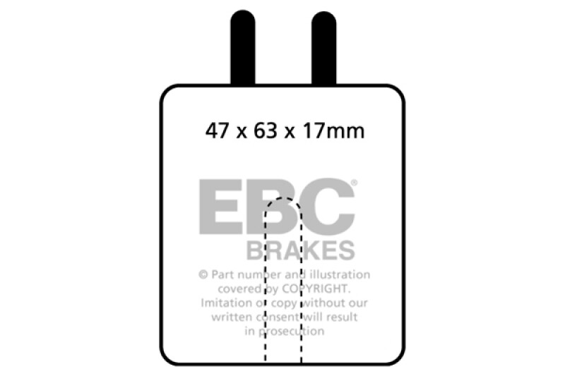 EBC for 59-65 Aston Martin DB4 3.7 Vantage Yellowstuff Front Brake Pads - ebcDP4