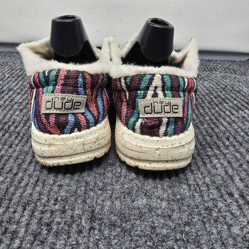 Größe 7 Hey Dude Wendy Funk Damen-Slipper Wolle aztekisch grau Kunstfell gefüttert Freizeit - Bild 9 von 13
