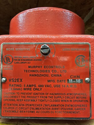  Brand New MURPHY VS2EX Shock/Vibration Control Switch 