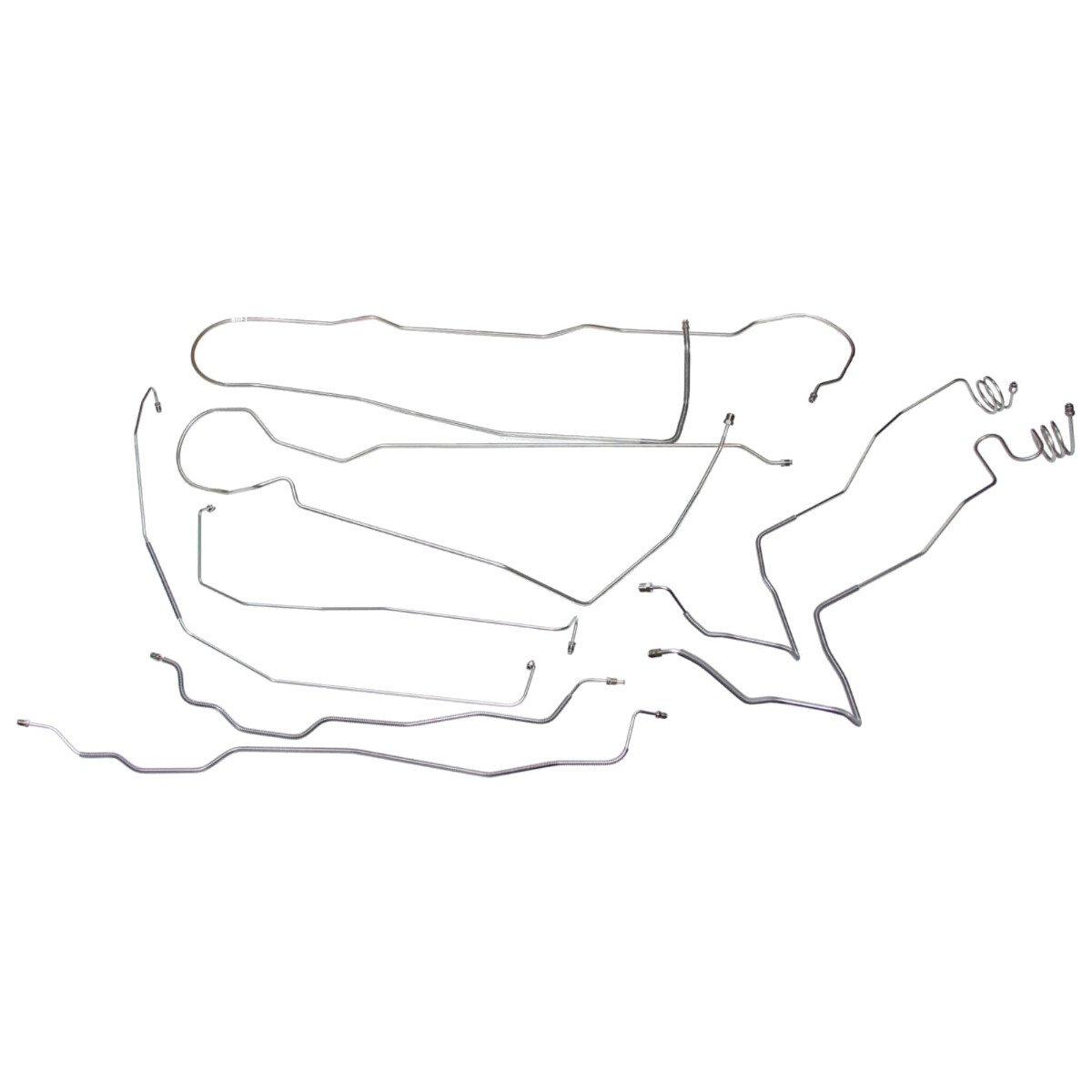 Brake Line Kit Long Bed No Load Valve Power 1981-87 K20 K2500 V2500 Stainless 8p