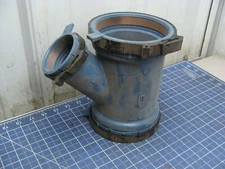 GEORGE FISCHER FUSEAL CORROSIVE WASTE 45° WYE REDUCING SOCKET 4" TO 2"  526328